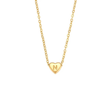Cargar imagen en el visor de la galería, MINI HEART INITIAL NECKLACE