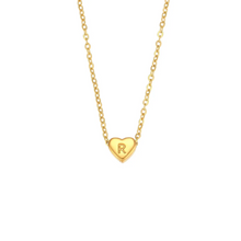 Cargar imagen en el visor de la galería, MINI HEART INITIAL NECKLACE