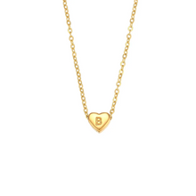 Cargar imagen en el visor de la galería, MINI HEART INITIAL NECKLACE