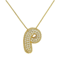 Cargar imagen en el visor de la galería, BALLOON GOLD LETTER NECKLACE