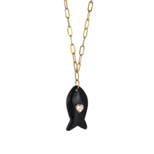 Cargar imagen en el visor de la galería, GEMSTONE FISH NECKLACE