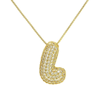 Cargar imagen en el visor de la galería, BALLOON GOLD LETTER NECKLACE