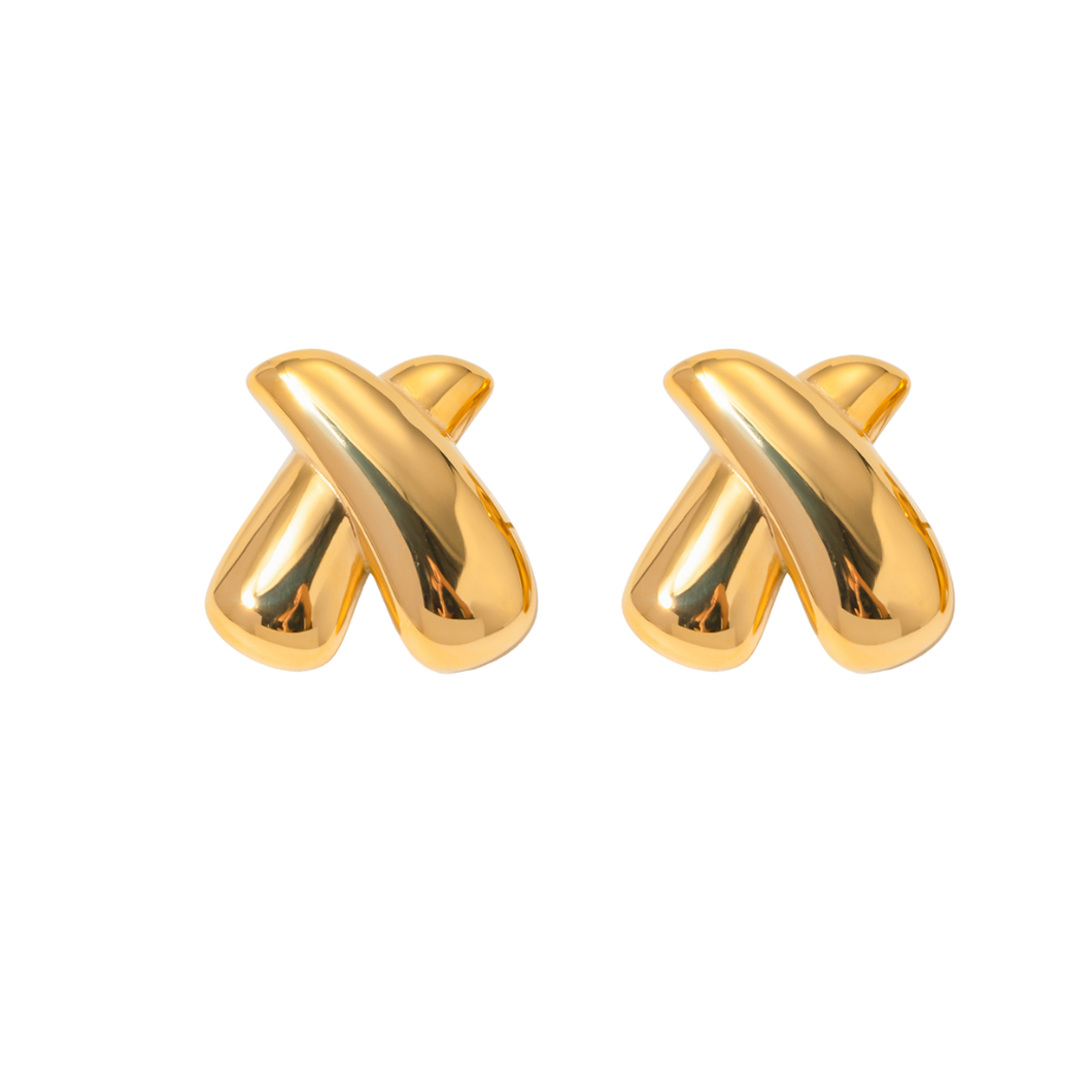 CHUNKY X STUDS EARRINGS