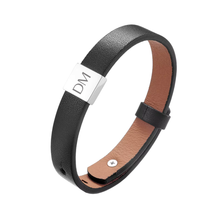 Cargar imagen en el visor de la galería, SQUARE LEATHER MEN BRACELET

