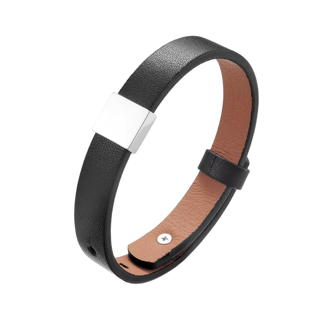 SQUARE LEATHER MEN BRACELET