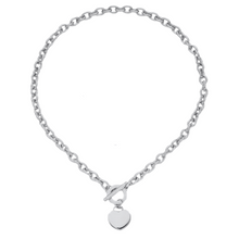 Cargar imagen en el visor de la galería, ETERNAL LOVE ENGRAVED NECKLACE (SILVER)
