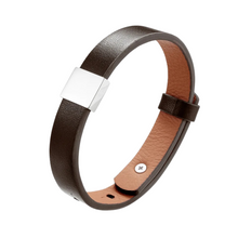 Cargar imagen en el visor de la galería, SQUARE LEATHER MEN BRACELET
