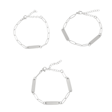 Cargar imagen en el visor de la galería, TINY TAG BRACELET SILVER
