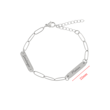 Cargar imagen en el visor de la galería, TINY TAG BRACELET SILVER

