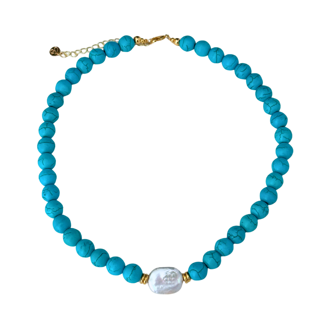 TURQUOISE PEARL NECKLACE