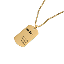 Cargar imagen en el visor de la galería, MEN TAG NECKLACE GOLD
