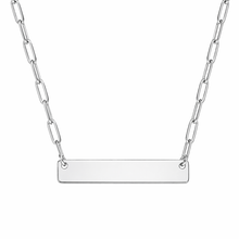 Cargar imagen en el visor de la galería, BAR TAG NECKLACE (SILVER)
