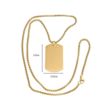 Cargar imagen en el visor de la galería, MEN TAG NECKLACE GOLD
