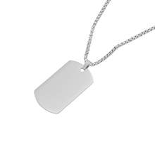 Cargar imagen en el visor de la galería, MEN TAG NECKLACE SILVER
