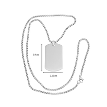 Cargar imagen en el visor de la galería, MEN TAG NECKLACE SILVER
