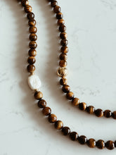 Cargar imagen en el visor de la galería, OJO DE TIGRE PEARL NECKLACE
