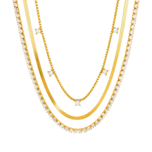 Cargar imagen en el visor de la galería, THE PERFECT TENNIS LAYERED NECKLACE
