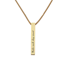 Cargar imagen en el visor de la galería, ENGRAVABLE BAR NECKLACE
