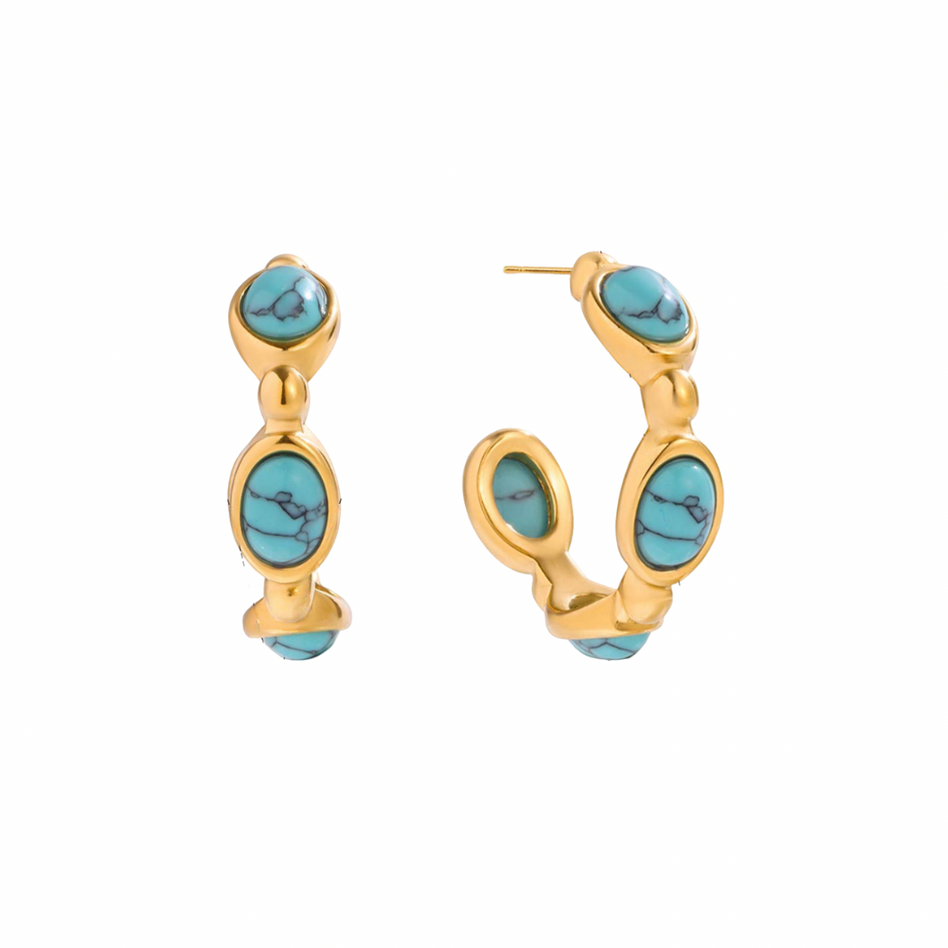 ALANI TURQUOISE HOOPS