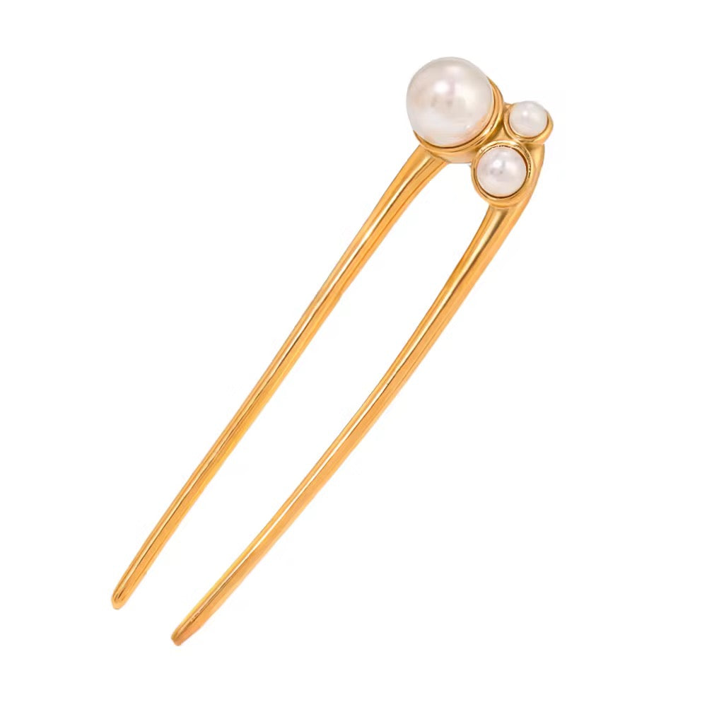 PEARL GOLD HAIR PIN