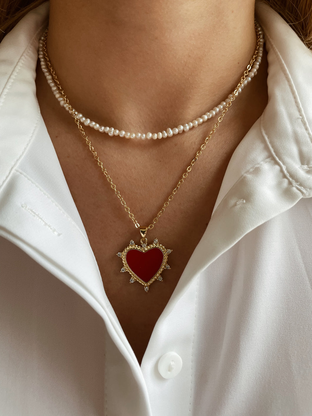 RED HEART NECKLACE