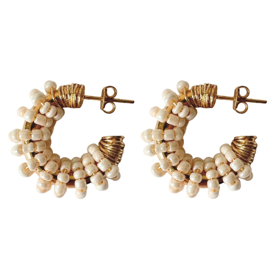 ANDREA BEADED HOOPS